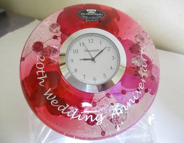 オリジナルプレゼント/花の置時計