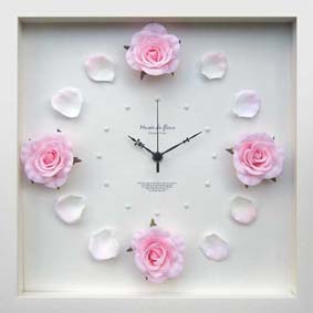 オリジナルプレゼント　花の壁掛け時計/ディスプレイクロック